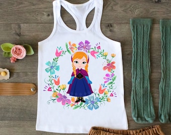 Frozen Tank, Racer Back Tank, Princess Anna, Birthday Tank, Frozen Birthday Tank, Birthday Girl Dress, Frozen Birthday, Custom Top