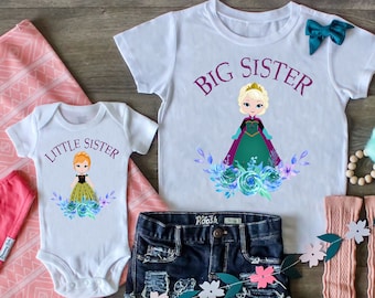 Frozen big sister little sister shirts Clearance