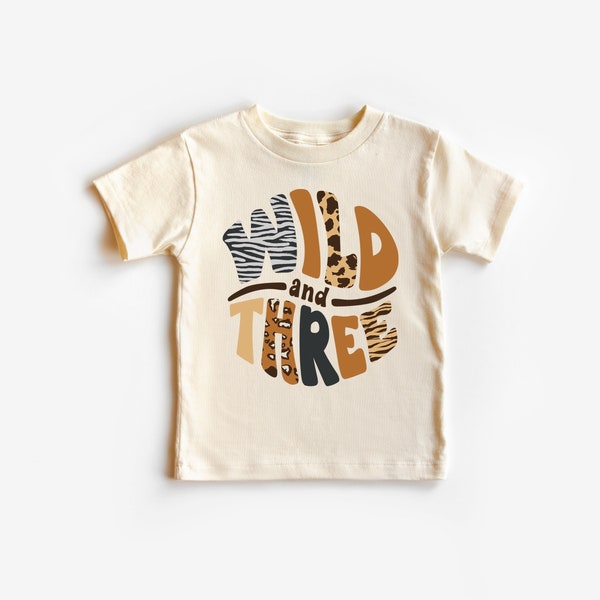 Wild And Three Safari Birthday Shirt