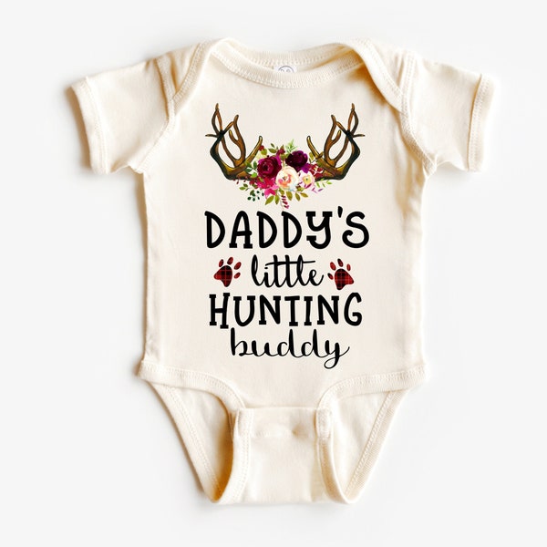 Daddy's Little Hunting Buddy Onesie®: Perfect Newborn Gift & Photo Props for Your Little Explorer - Ideal for Baby Showers