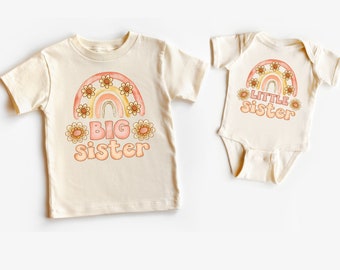 Big Sister Little Sister Shirts Set, Big Sister Shirt, Little Sister Onesie®, Matching Sibling Set