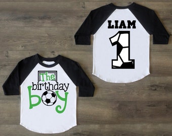 1st Birthday Sports Theme First Birthday Soccer Baseball Basketball Football Number custom tee infant bodysuit toddler shirt ANY SIZE
