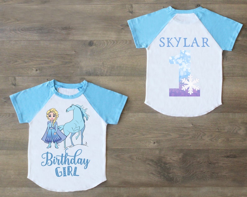 One Birthday Outfit Frozen Birthday Girl Princess Elsa Birthday Top First Birthday Raglan First Birthday Shirt 1st Birthday Shirt