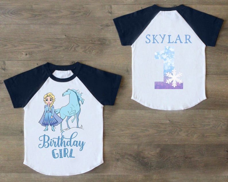 One Birthday Outfit Frozen Birthday Girl Princess Elsa Birthday Top First Birthday Raglan First Birthday Shirt 1st Birthday Shirt