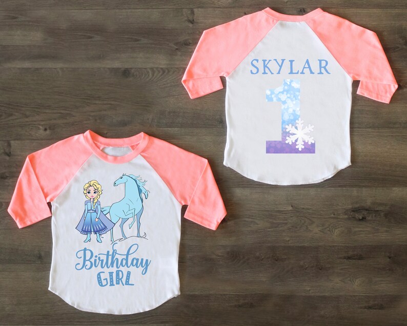 One Birthday Outfit Frozen Birthday Girl Princess Elsa Birthday Top First Birthday Raglan First Birthday Shirt 1st Birthday Shirt