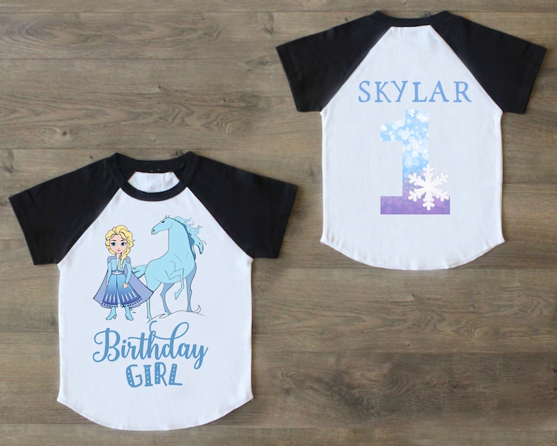 One Birthday Outfit Frozen Birthday Girl Princess Elsa Birthday Top First Birthday Raglan First Birthday Shirt 1st Birthday Shirt