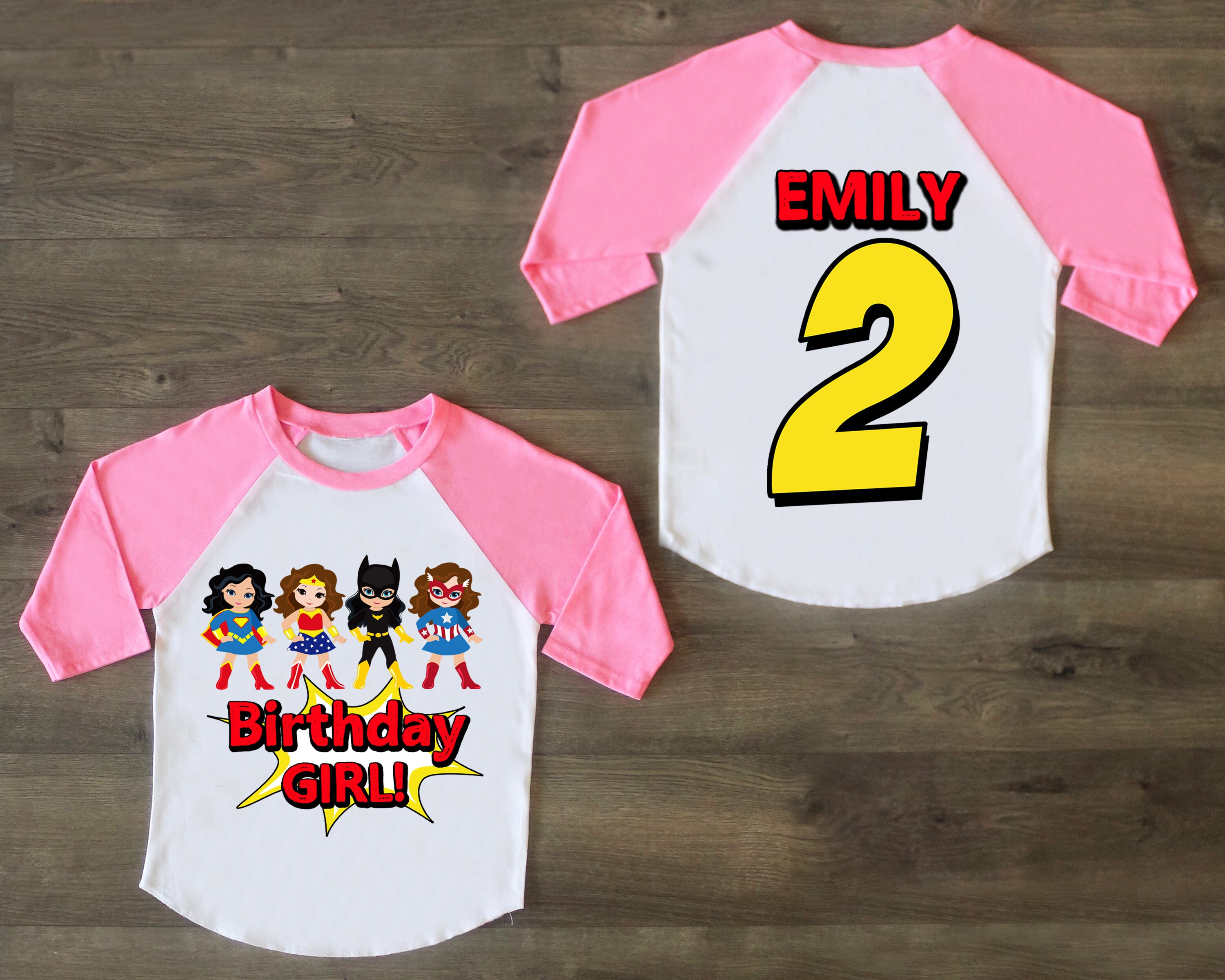 Birthday Girl Super Hero Squad Shirt 