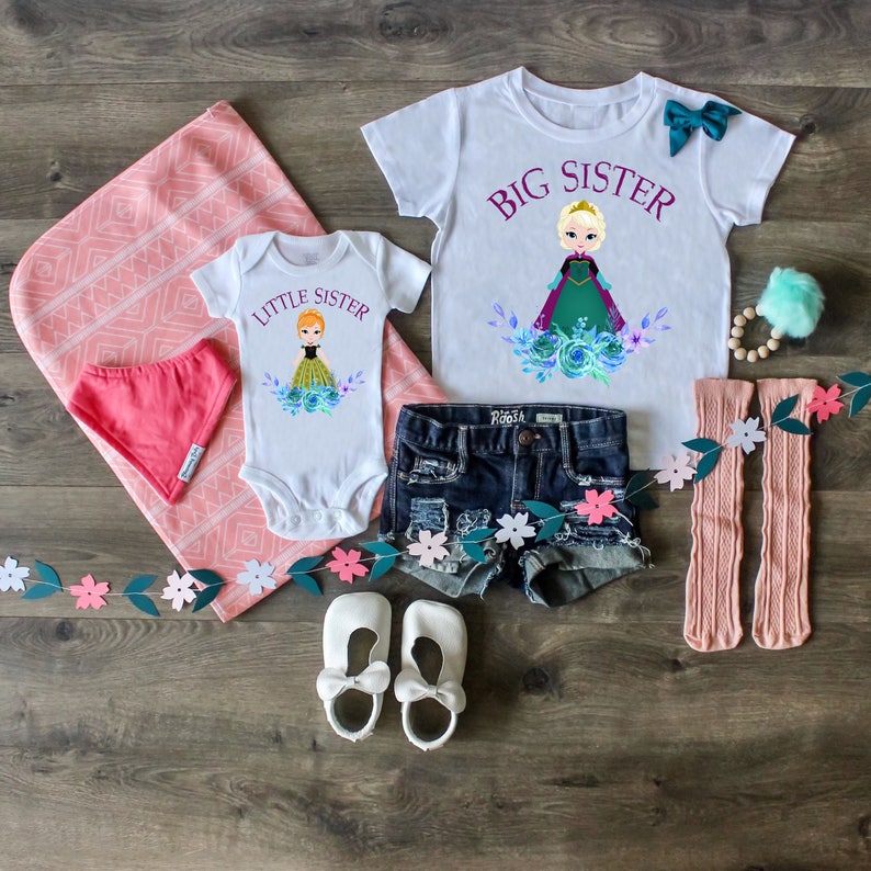 Frozen Big Sister Little Sister Shirts Set 