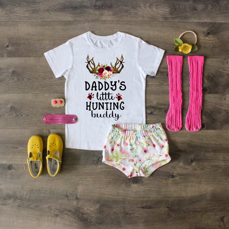 Daddy's little hunting buddy graphic printing baby girl Etsy