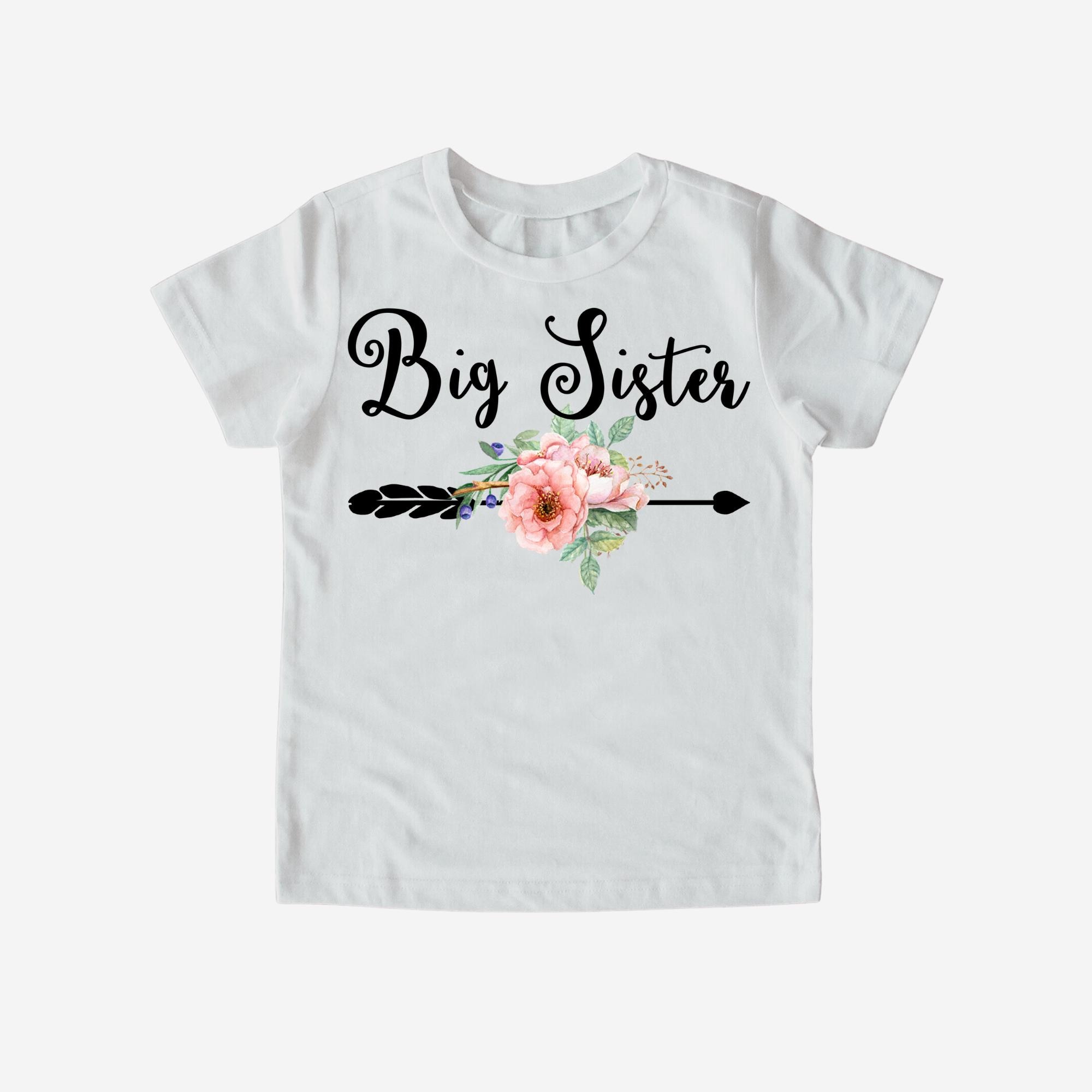 Big sister little sister set named matching sibling set big sister shirt little sister shirt personalization sibling shirts photo props top