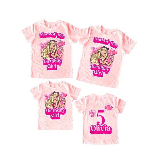 Family Doll Theme Birthday Girl Shirt Custom Name Number T Shirt Etsy Canada