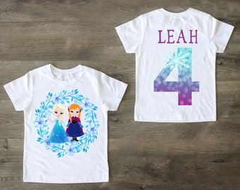Camicia di compleanno di Elsa Anna Frozen