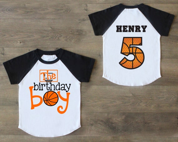 Basketball Birthday Boy Shirt Five Birthday Shirt Fifth - Etsy