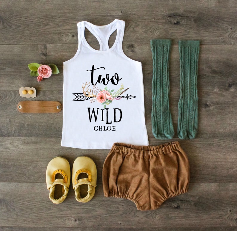 Two Wild Shirt 2nd Birthday Tank Personalized Tank Custom Shirt Racer Back Tank Second Birthday Tank Two Birthday Shirt Two Wild Tank