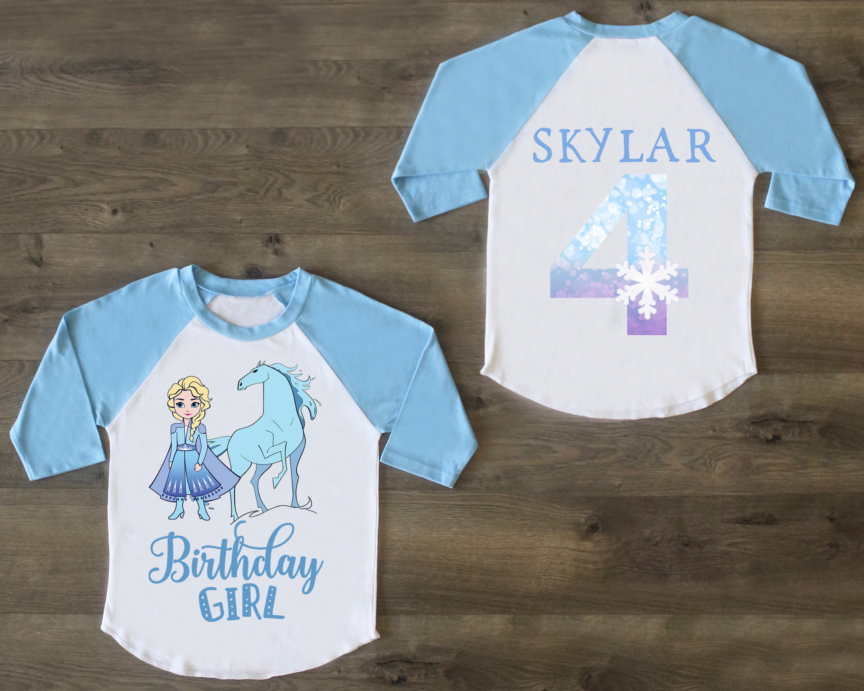 personalized elsa birthday shirt