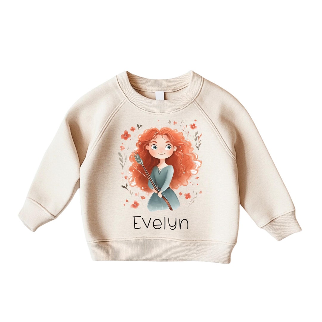 Merida Brave Personalized Kids Sweatshirt, Merida Brave Outfit, Named Birthday Girl Gift - Etsy