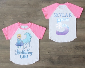 Frozen Birthday Girl, Five Birthday Shirt, 5th Birthday Outfit, Personalized Shirt, Frozen Birthday Shirt, Five Birthday, Elsa Birthday Girl