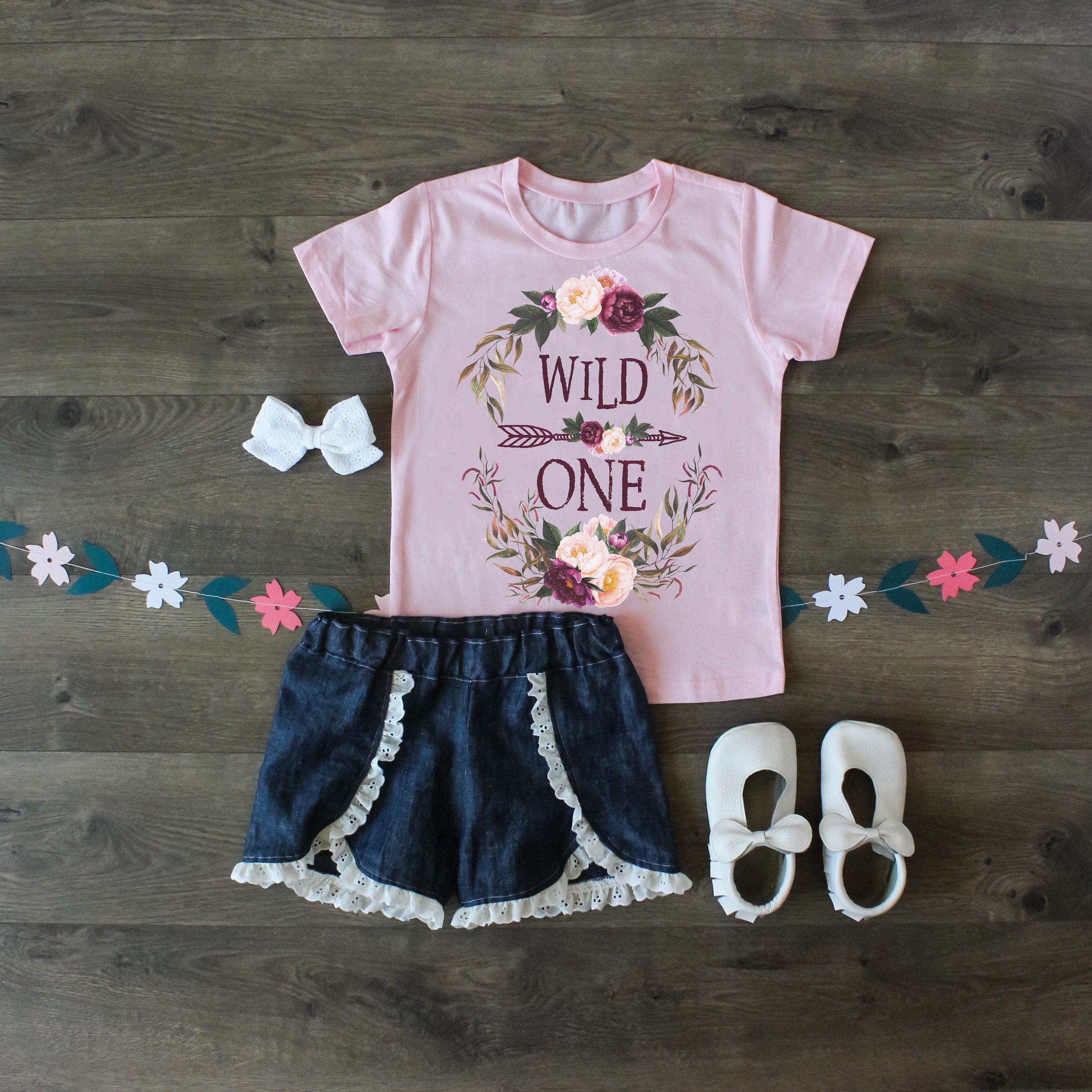 wild one birthday shirt girl