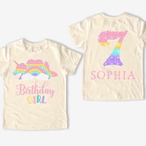 Unicorn Rainbow Custom Birthday T-Shirt