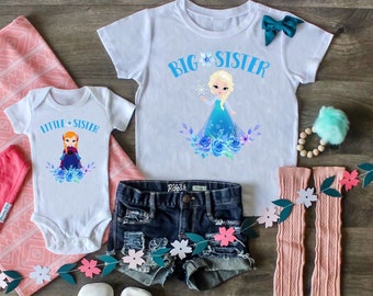 Frozen Big Sister Little Sister Shirts Set