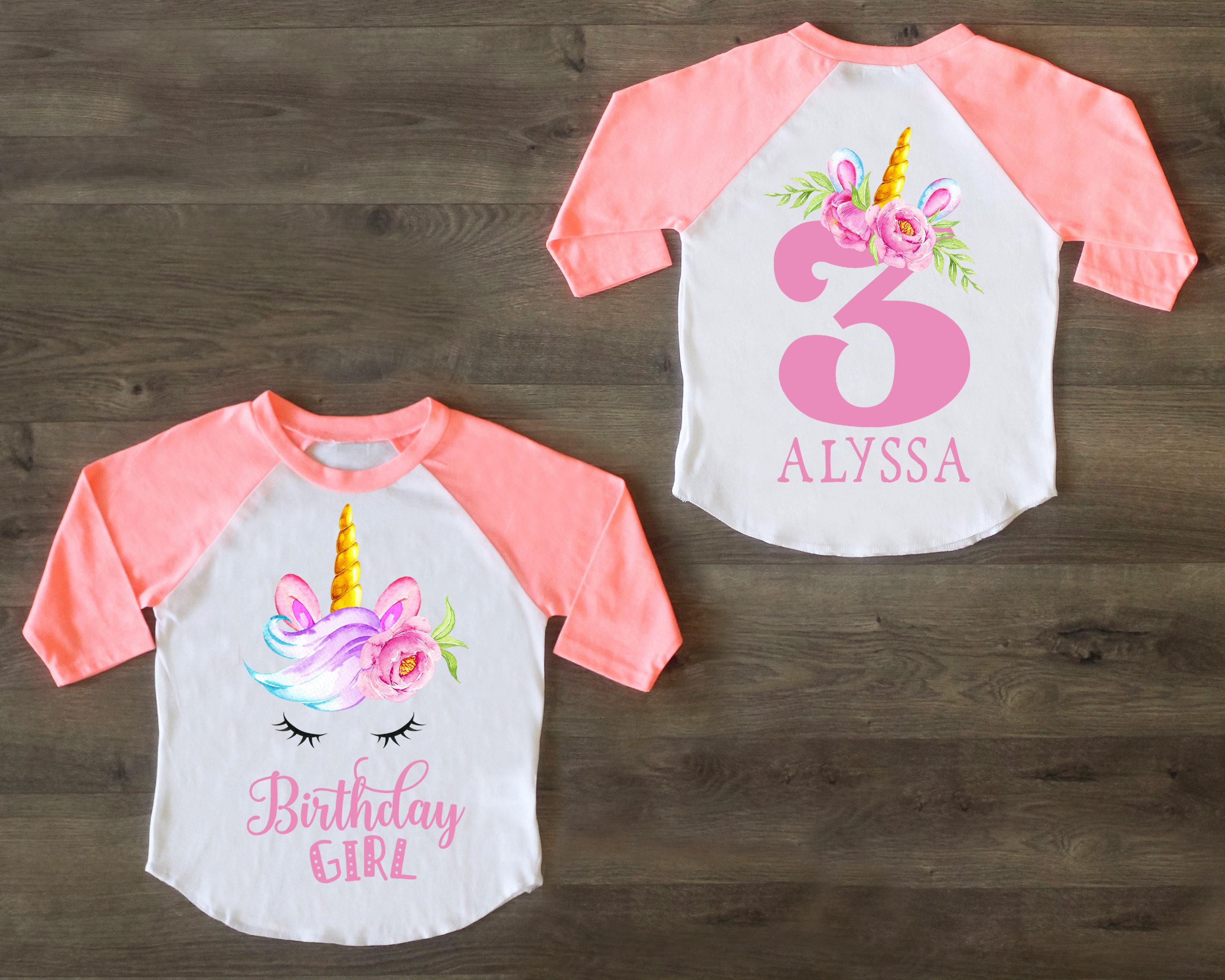 Unicorn 3rd hotsell birthday shirt