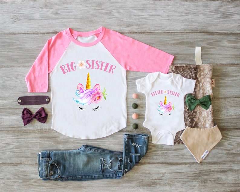 Unicorn Big Sister Little Sister Outfit Unicorn Big Sister image 0