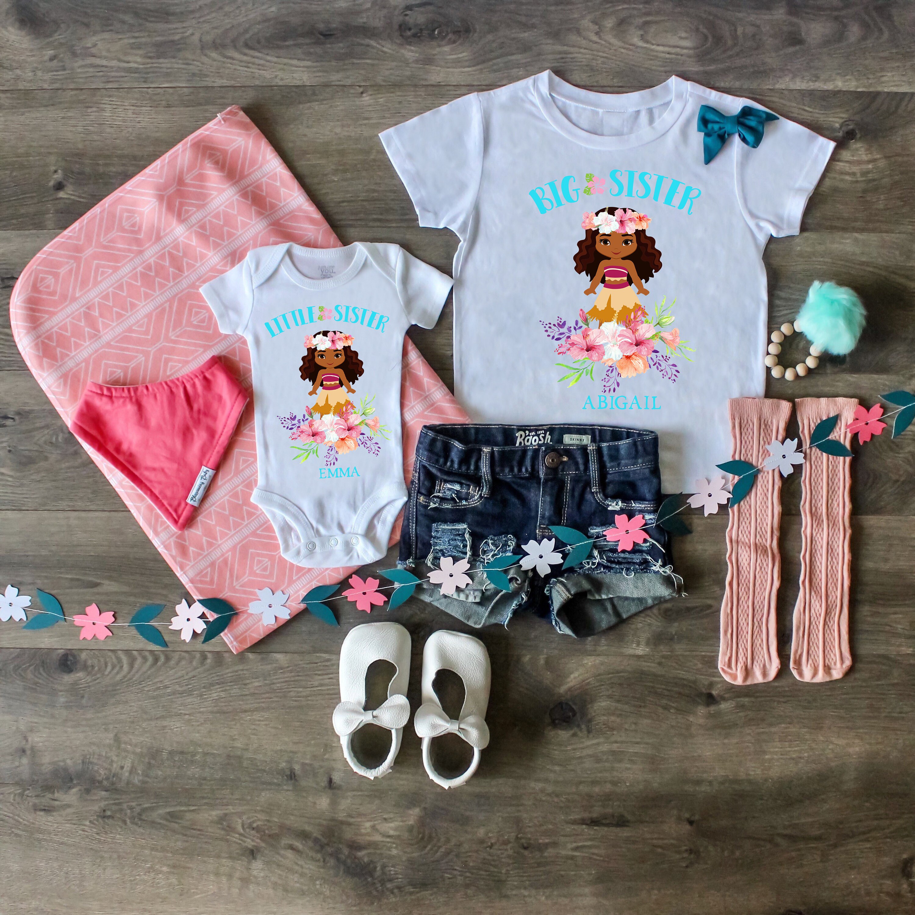 personalized big sister little sister shirts