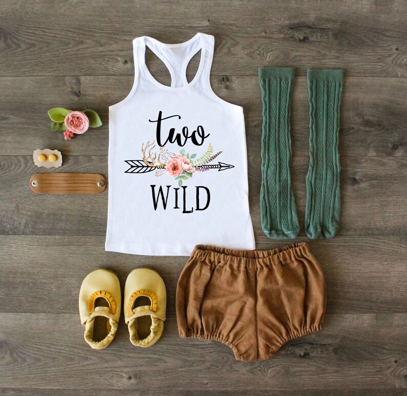 Two Wild Shirt 2nd Birthday Tank Personalized Tank Custom Shirt Racer Back Tank Second Birthday Tank Two Birthday Shirt Two Wild Tank