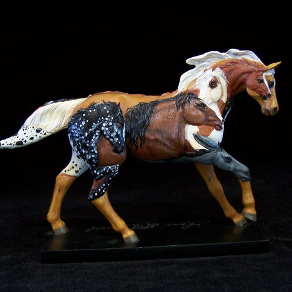 Trail of Painted Ponies figurine Year of the Horse hand painted by the artist, Lori Musil