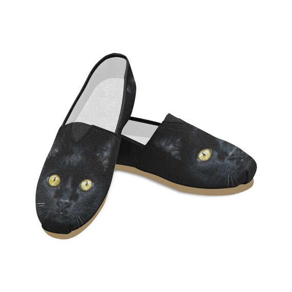 Women's Casual Shoes black Cat Design Black Cat Gifts. Etsy