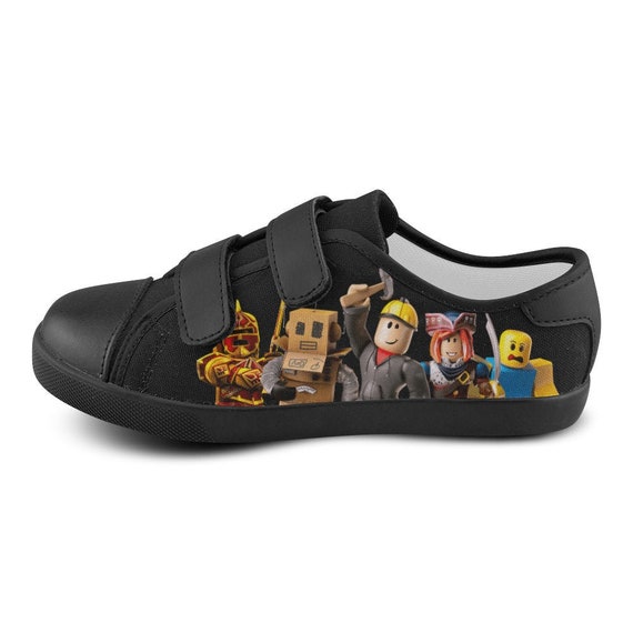Roblox Canvas Kids Shoes Black Or White Roblox Shoes For Etsy - roblox gifts for boys