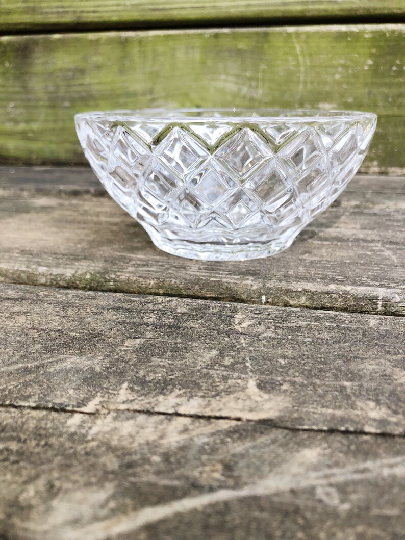LENOX lead crystal diamond lattice BOWL dish decorative Etsy
