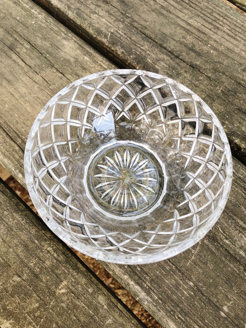 LENOX Lead Crystal Diamond Lattice BOWL Dish Decorative Collectible