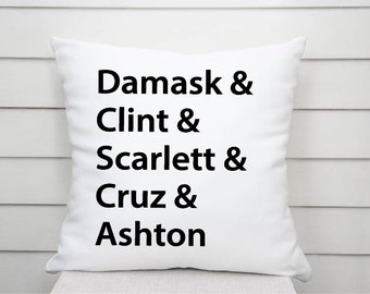 Family Names Cushion, Personalised Cushion, Kids Names Cushions, Wedding Gift, Birthday Gift, Anniversary Gift, Family Tree, Custom Pillow