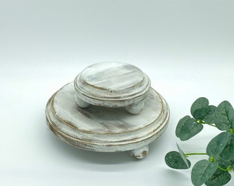 Wooden Round  Riser Stand |Wood Riser | Wood Dish Soap Stand | Wood Candle Farmhouse Stand | Farmhouse Wood Pedestal Stand | Soap Tray