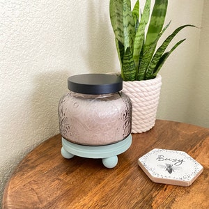 Wooden Riser Stand | Round Riser | Sage  Wood Riser | Wood Candle Farmhouse Stand | Farmhouse Wood Pedestal Stand | Candle riser Tray