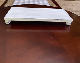 Wooden Riser Stand | Rectangular Riser | Wood Dish Soap Stand | Wood Candle Farmhouse Stand | Farmhouse Wood Pedestal Stand | Coffee Tray
