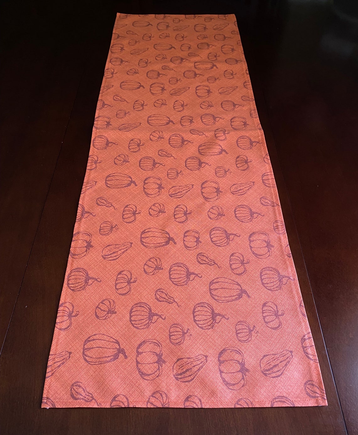 Pumpkin Table Runner Fall Table Decor Farmhouse Kitchen Etsy