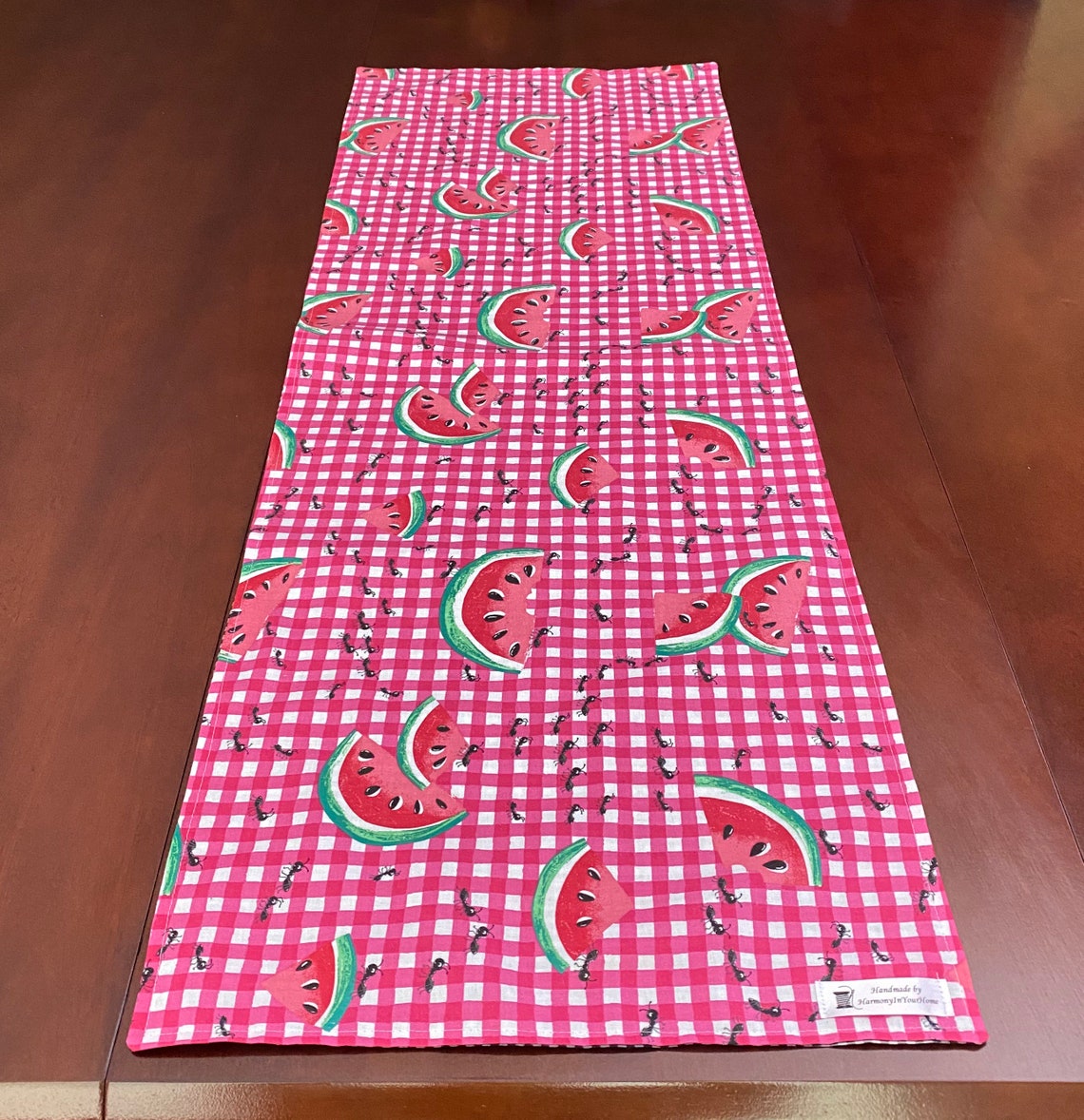 Watermelon Table Runner Watermelon Picnic Table Runner Etsy