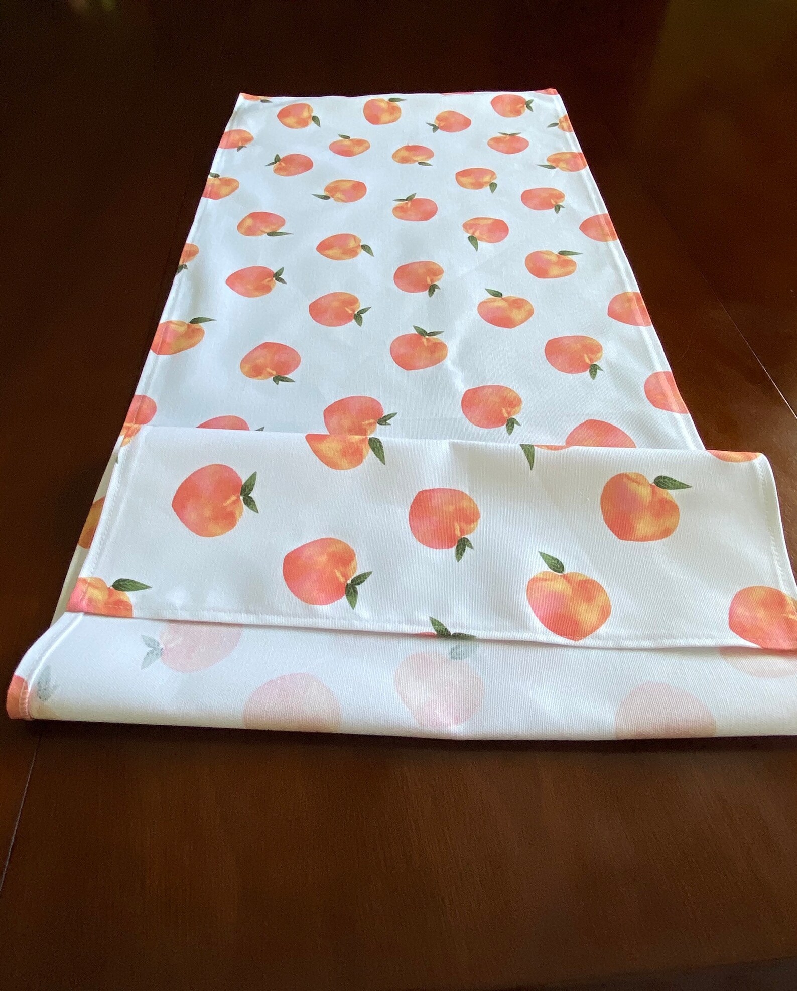 Peach Table Runner/ Peaches Farmhouse Decor/ Farmhouse Kitchen Etsy