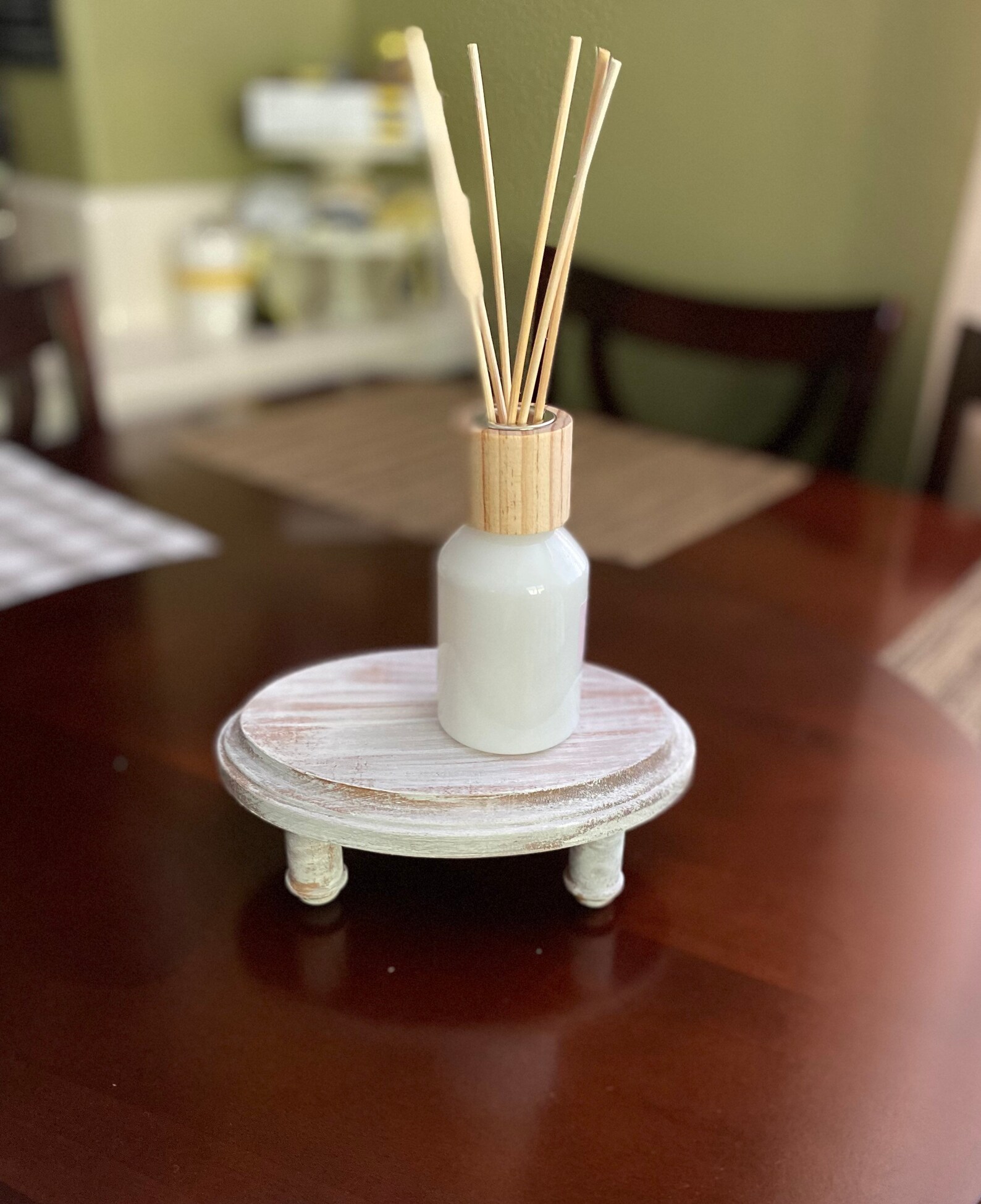 Wooden Riser Stand | Oval Riser | Wood Dish Soap Stand | Wood Candle ...