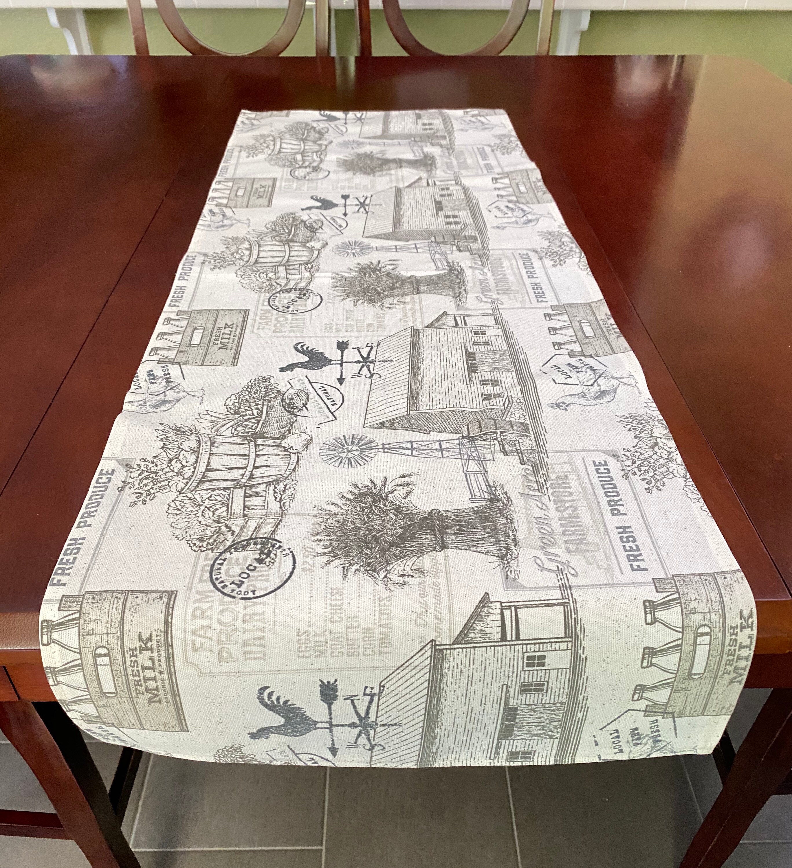 Farmhouse Table Runner /Modern Table Runner/ Farmhouse Kitchen Etsy