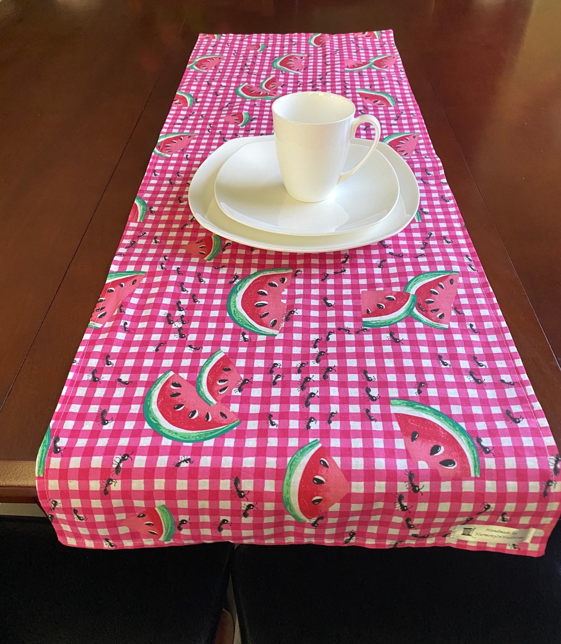 Watermelon Table Runner Watermelon Picnic Table Runner Etsy