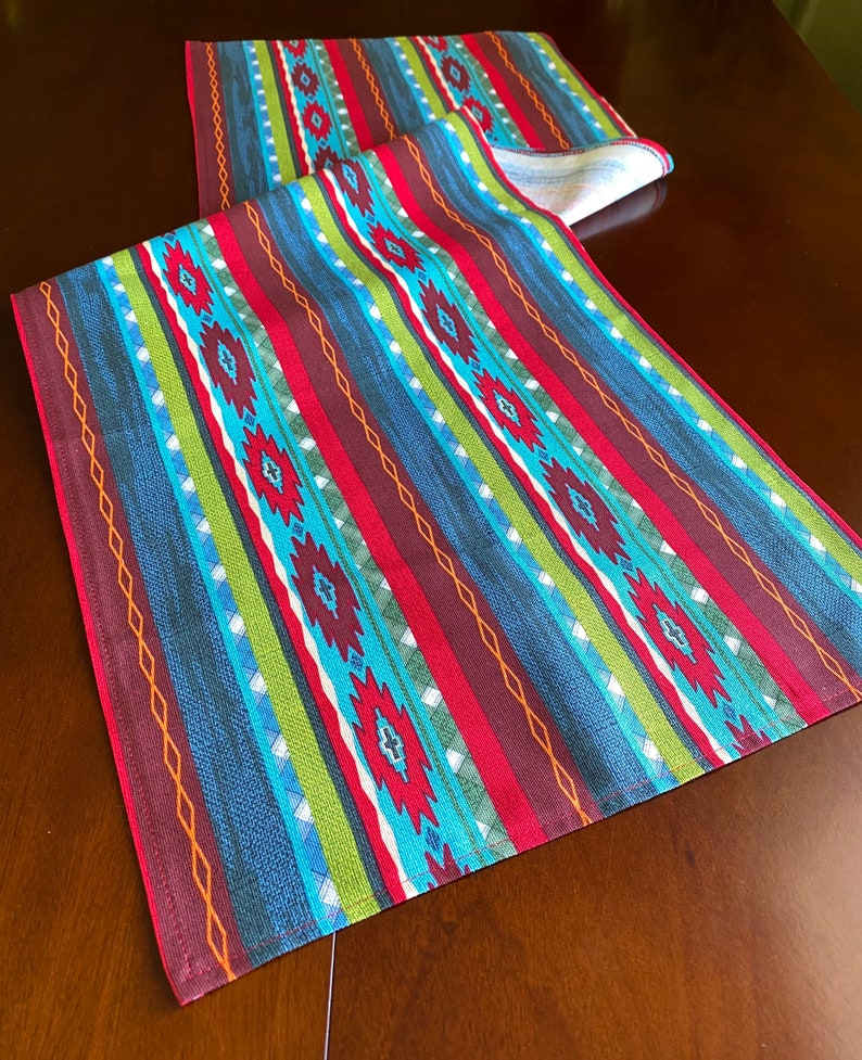 Serape Table Runner Table Linens Multi Color Table Runner Etsy