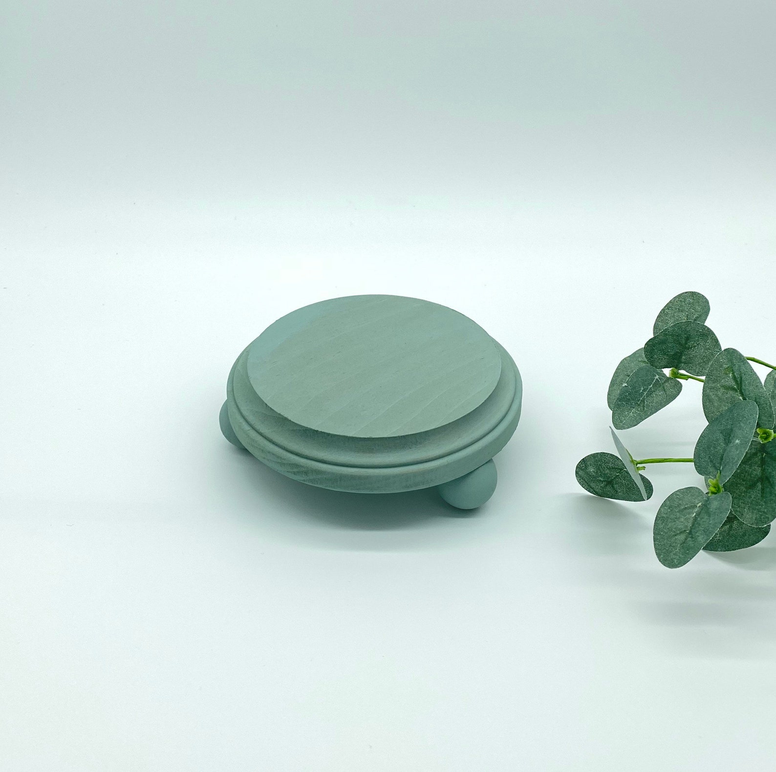 Round Sage Riser Wooden Riser Stand | Round Riser | Sage Wood Riser | Wood Candle ...