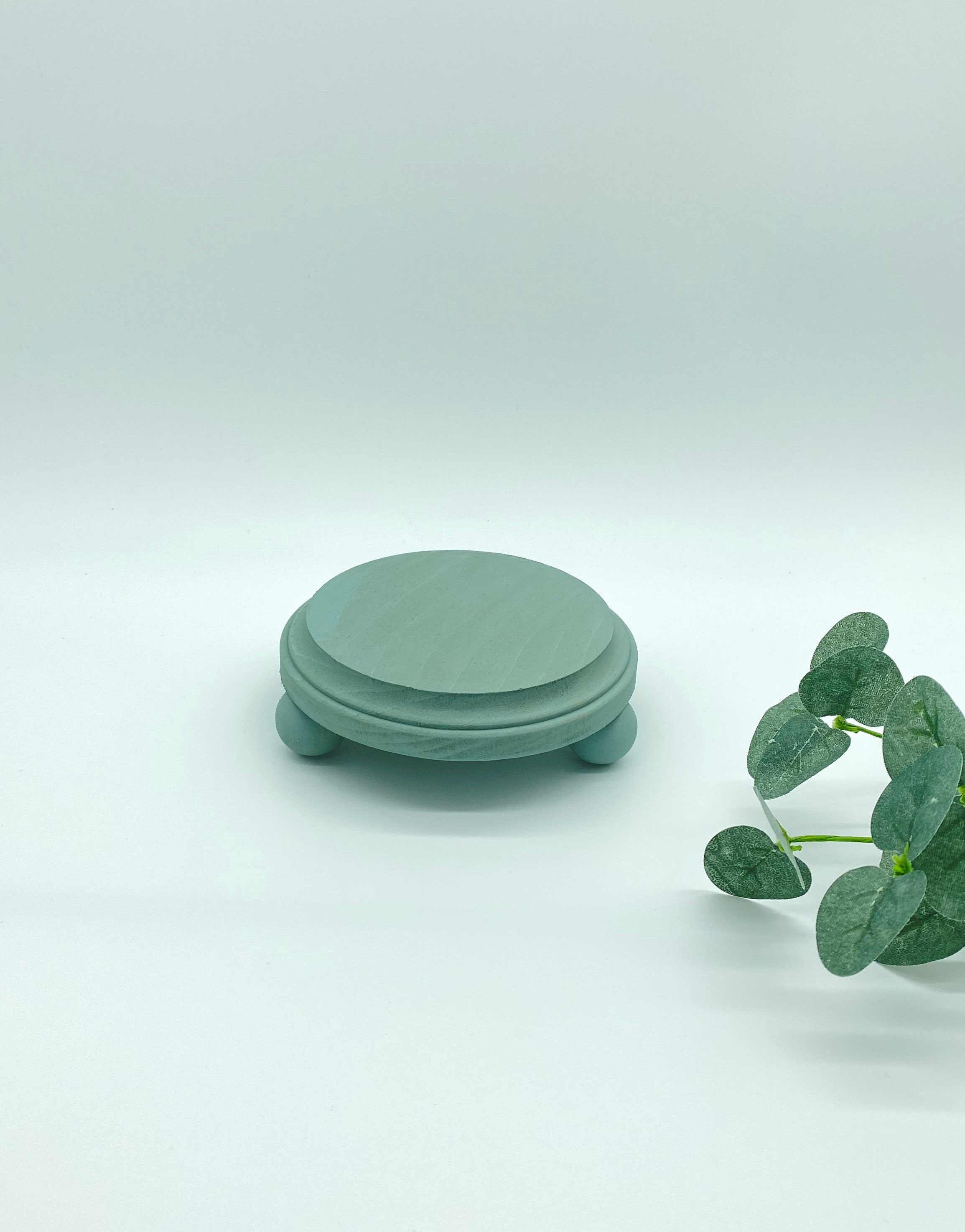 Round Sage Riser Wooden Riser Stand | Round Riser | Sage Wood Riser | Wood Candle ...