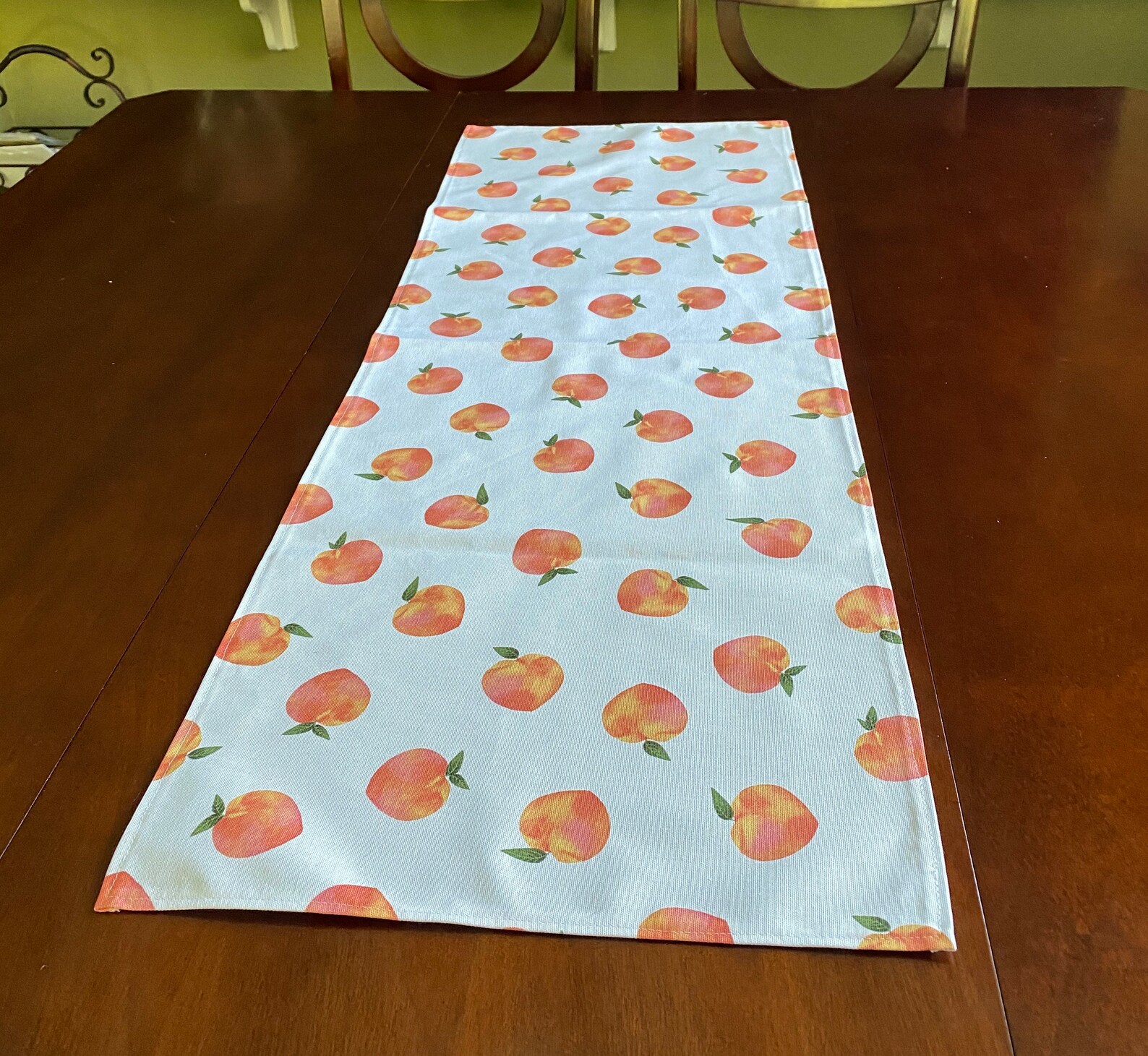Peach Table Runner/ Peaches Farmhouse Decor/ Farmhouse Kitchen Etsy