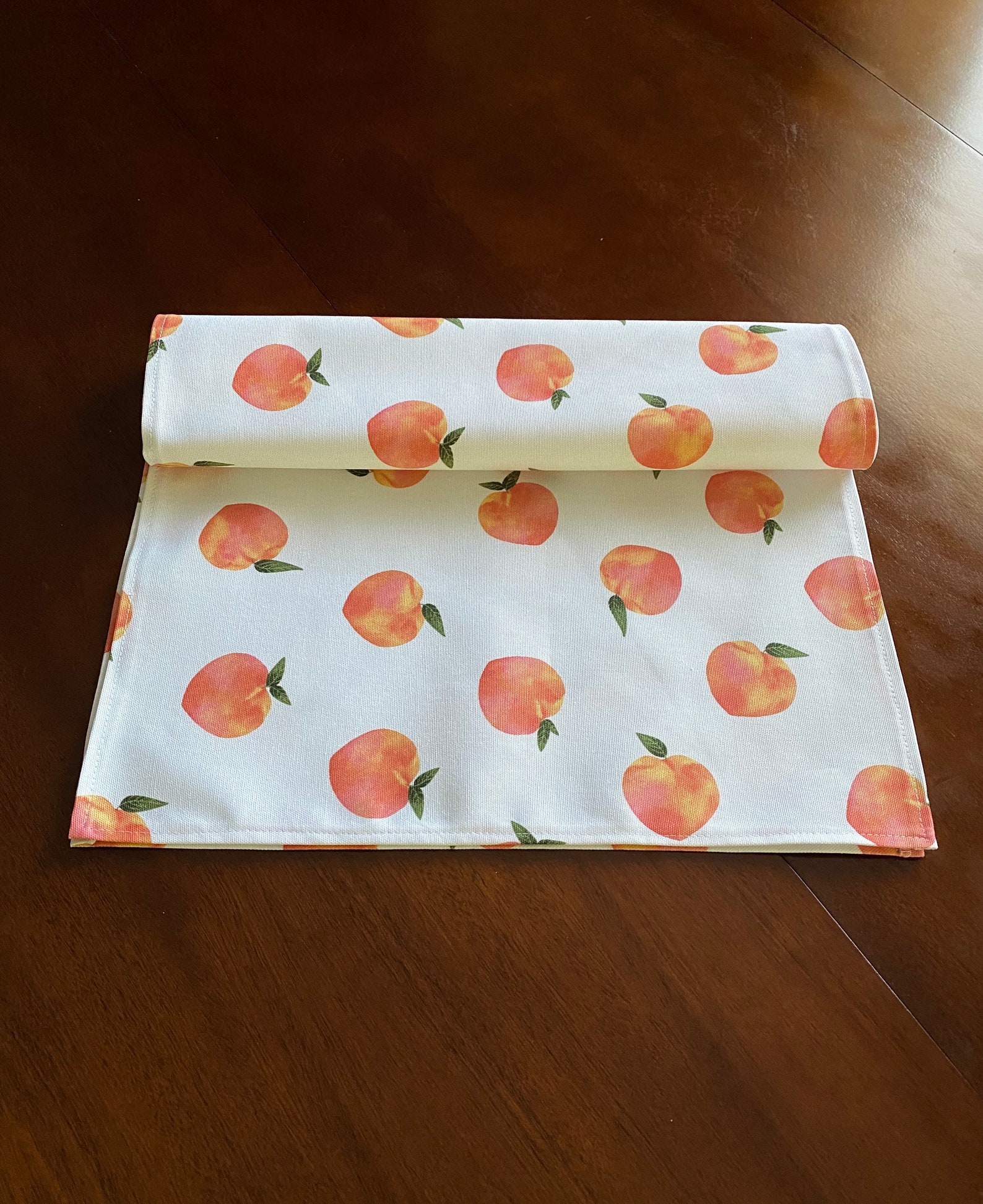 Peach Table Runner/ Peaches Farmhouse Decor/ Farmhouse Kitchen Etsy