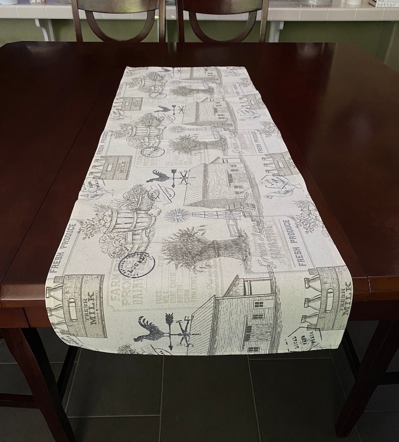 Farmhouse Table Runner /modern Table Runner/ Farmhouse Kitchen Etsy