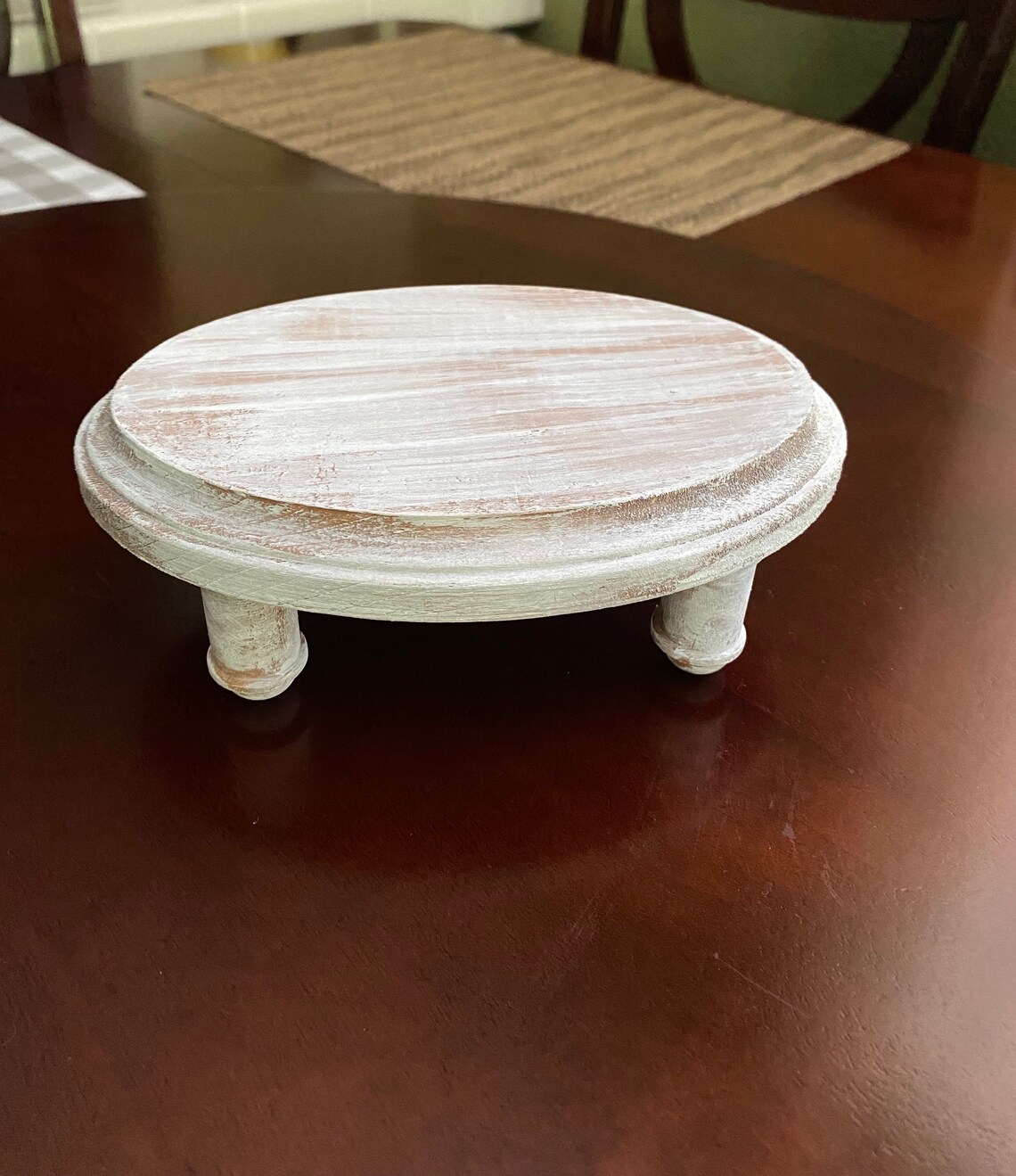 Wooden Riser Stand | Oval Riser | Wood Dish Soap Stand | Wood Candle ...